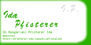 ida pfisterer business card